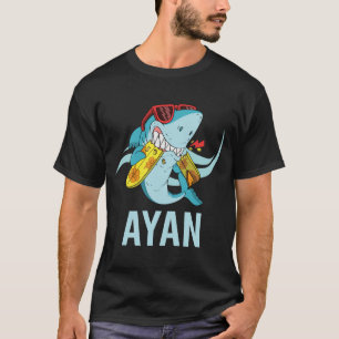 Funny Shark - Ayan Name T-Shirt