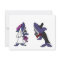 Funny Shark Bride and Groom Wedding Cartoon