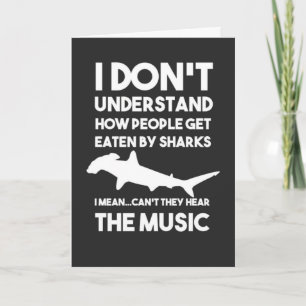 Funny Shark Cards Humorous Humor Ocean For Him Her