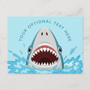 Funny Shark carte postale personnalisée