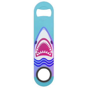 Funny Shark Cartoon Bar Key