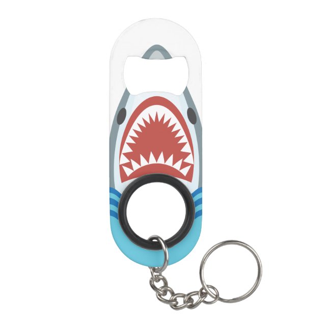 Funny Shark Cartoon Mini Bottle Opener (Back)