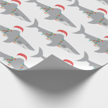 Funny Shark Christmas Wrapping Paper