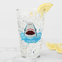 Funny Shark custom name pint glass