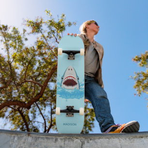 Funny Shark custom name Skateboard