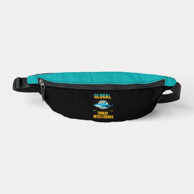 Funny Shark Cyber Security Expert Fanny Pack (Front)