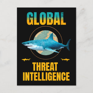 Funny Shark Cyber Security Expert Postcard
