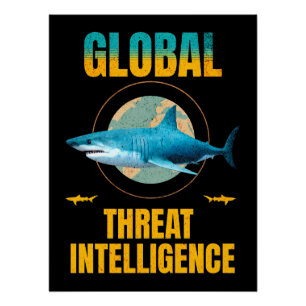 Funny Shark Cyber Security Expert Poster
