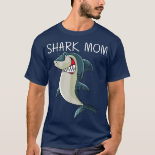 Funny Shark Design For Mom Mother White Shark Love T-Shirt