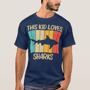 Funny Shark For Kids Boys Hammerhead Tiger Sharks  T-Shirt