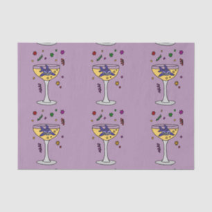 Funny Shark in Champagne Glass Tissue Paper