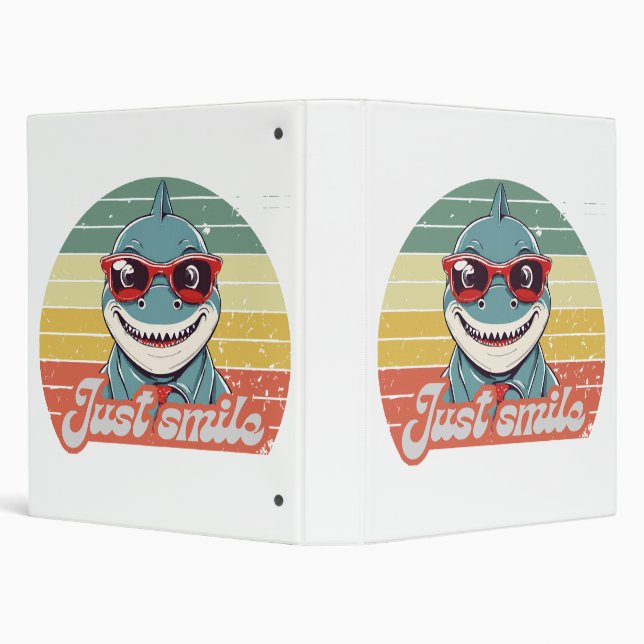 Funny shark invite you to smile binder (Background)
