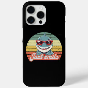 Funny shark invite you to smile iPhone 15 pro max case