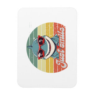 Funny shark invite you to smile magnet