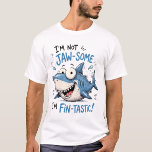 Funny Shark Jaw-Some Fin-Tastic Cartoon Design T-Shirt
