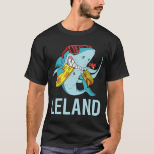 Funny Shark - Leland Name T-Shirt