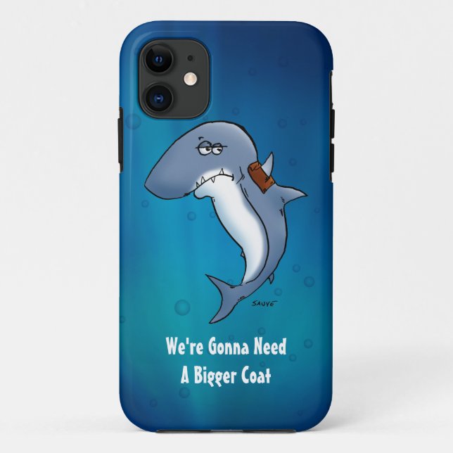 Funny Shark Needs A Bigger Coat iPhone5 Case (Back)