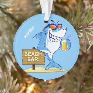 Funny Shark nom personnalisé ornement