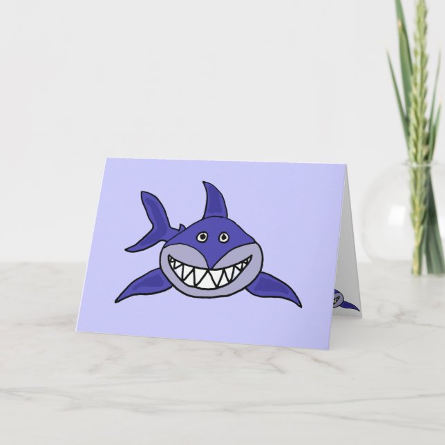 Funny Shark Penser à votre carte (Devant)