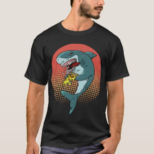 Funny Shark Pizza Shark Lovers Shark Eating Pizza T-Shirt