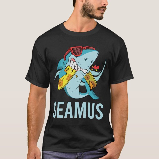 Funny Shark - Seamus Name T-Shirt (Front)