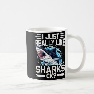 Funny Shark Shirt For Men Women Sea Animal Shark L Coffee Mug