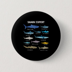 Funny Shark Tee For Men Ocean Fish Kids &amp; Todd 2 Inch Round Button
