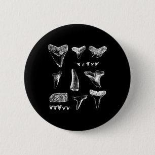 Funny Shark Teeth Design For Men Women Shark Teeth 2 Inch Round Button