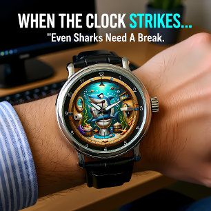 Funny Shark Toilet Watch