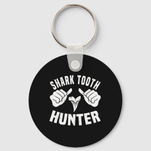 Funny Shark Tooth Hunter Costume Love Shark Tooth Keychain