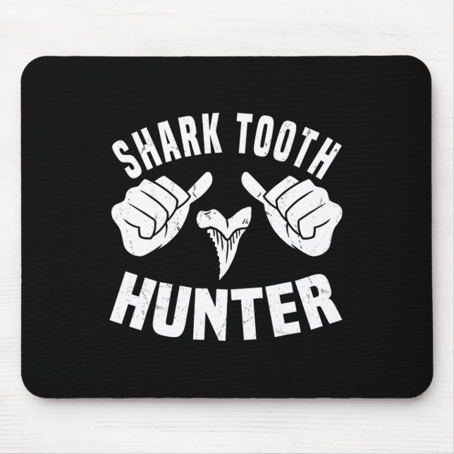 Funny Shark Tooth Hunter Costume Love Shark Tooth  Mouse Pad (Front)