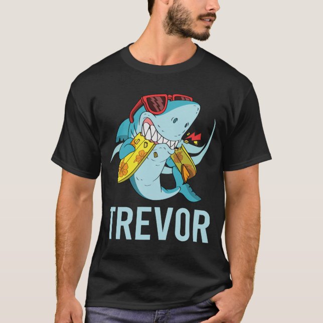 Funny Shark - Trevor Name T-Shirt (Front)