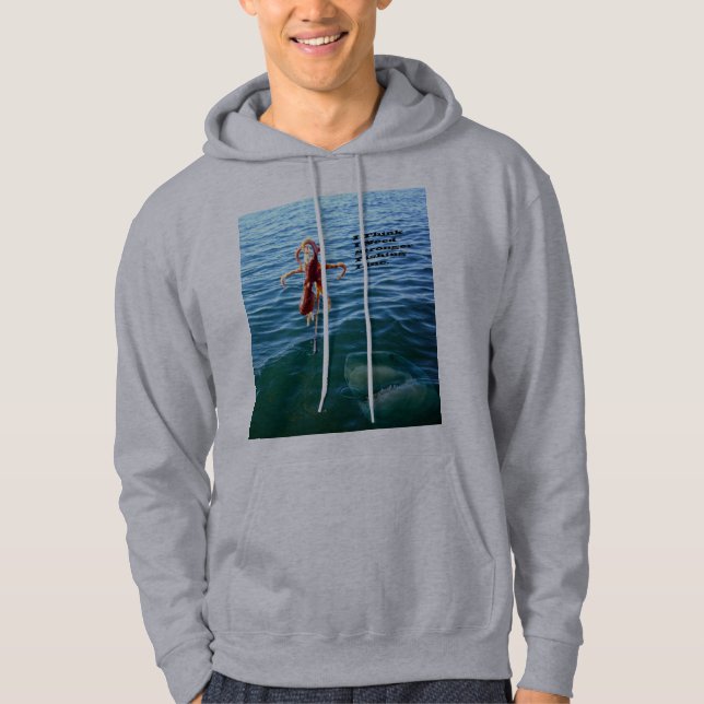 Funny Shark Wants Octopus, Hoodie (Front)