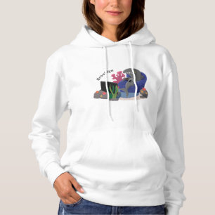 Funny shark watching TV cartoon Hoodie