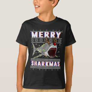 Funny Sharkmas Shark Ugly Christmas Sweaters 