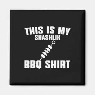 Funny Shashlik Lover Humour Russian Bbq Outfit Mea Magnet