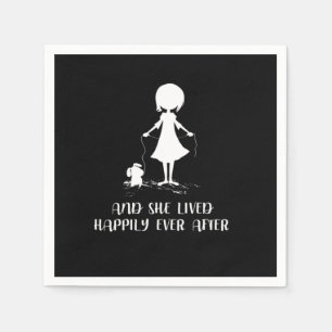 Funny She Lived Happily Ever After Dog Lady Mom Napkin