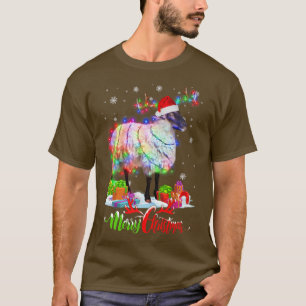 Funny Sheep Animal Merry Christmas Party Family Ma T-Shirt