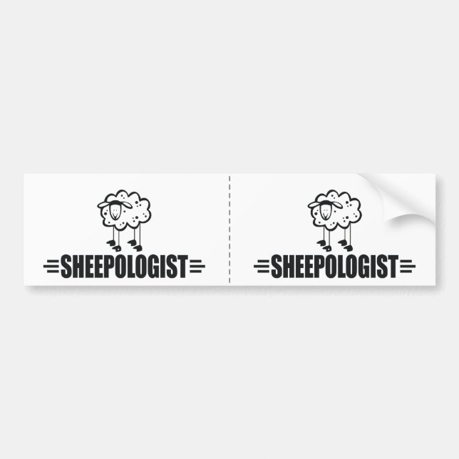 Funny Sheep Bumper Sticker (Front)