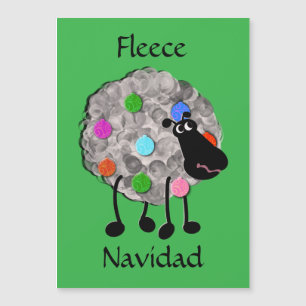Funny Sheep Christmas 5" x 7" Magnetic Card