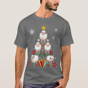 Funny Sheep Christmas Tree Cute T-Shirt