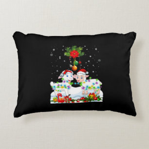 Funny Sheep Christmas Tree   Xmas Animal Gift Accent Pillow