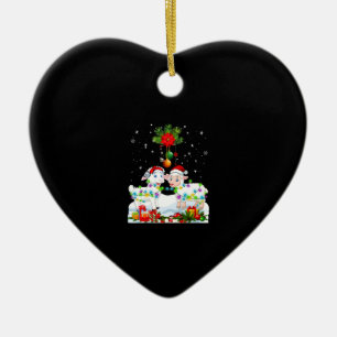Funny Sheep Christmas Tree   Xmas Animal Gift Ceramic Ornament
