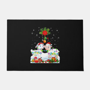 Funny Sheep Christmas Tree Xmas Animal Gift Doormat