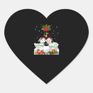 Funny Sheep Christmas Tree | Xmas Animal Gift Heart Sticker