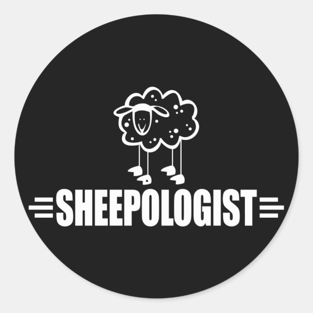 Funny Sheep Classic Round Sticker (Front)