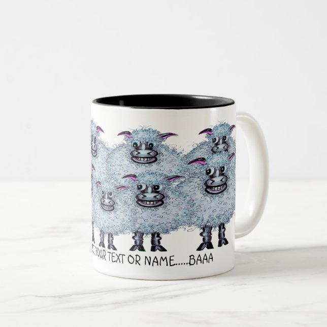 Funny Sheep Design Mug (Front Right)
