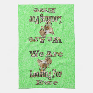 Funny Sheep Looking For Ewe, Kitchen Towel