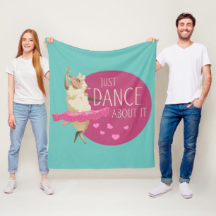 Funny Sheep Message - Just Dance About It 1 Fleece Blanket