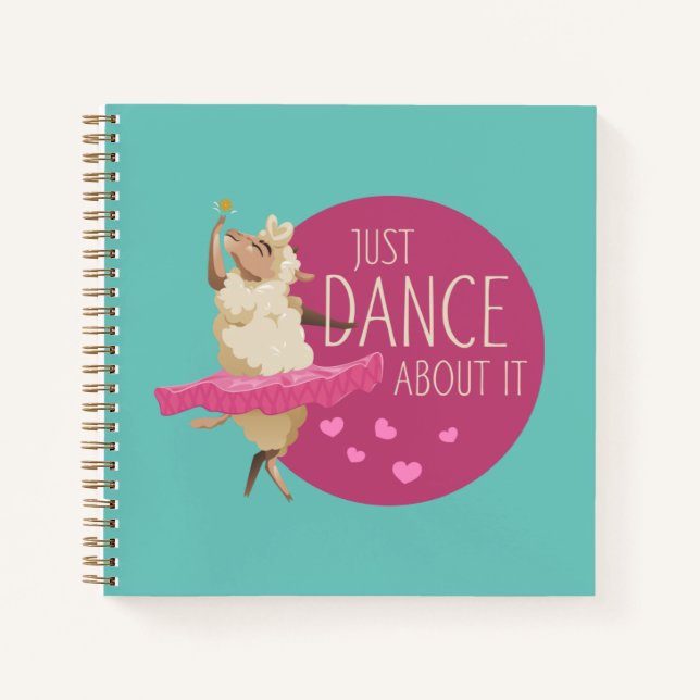 Funny Sheep Message - Just Dance About It 1 Notebook (Front)